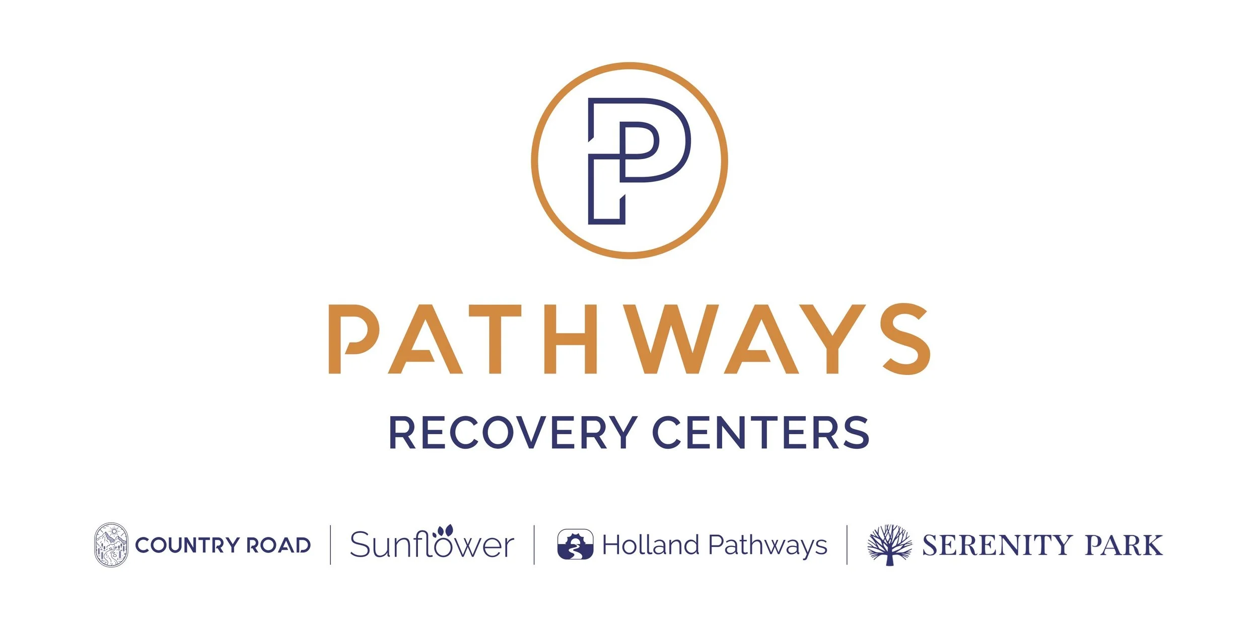 Pathways Recovery Centers logo with a stylized P inside a circle