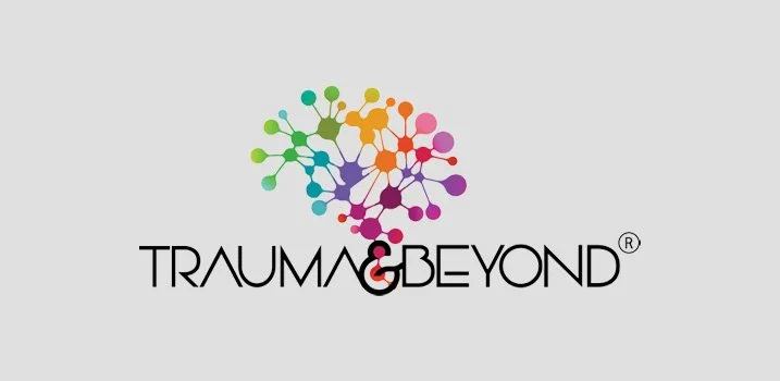 Trauma and Beyond logo with colorful interconnected nodes