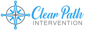 Clear Path Intervention logo with a stylized compass rose
