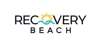 Recovery Beach logo with a sun, wave, and the words Recovery Beach