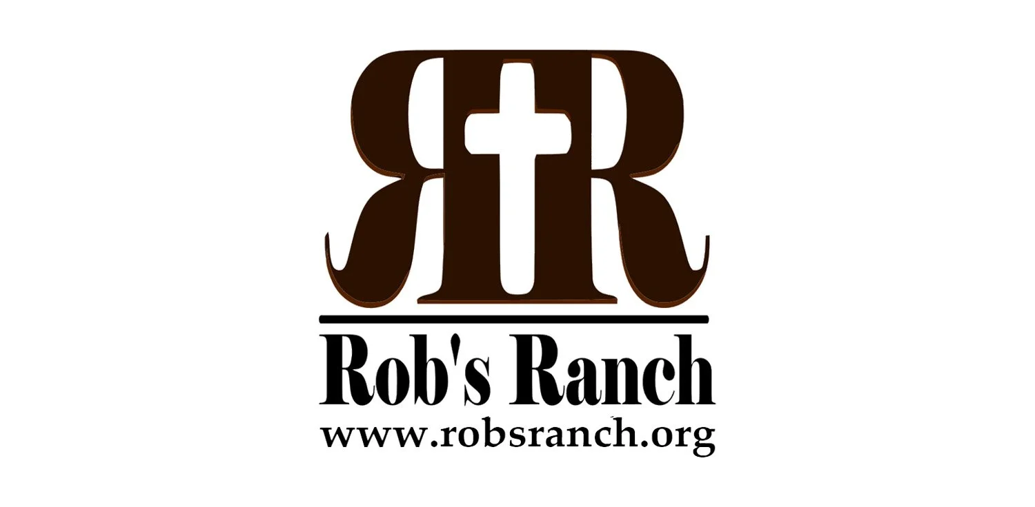 Rob's Ranch logo with intertwined stylized letters R and R